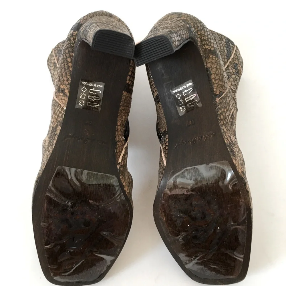Free People Cybill Heel Brown Leather Ankle Boot
